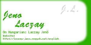 jeno laczay business card